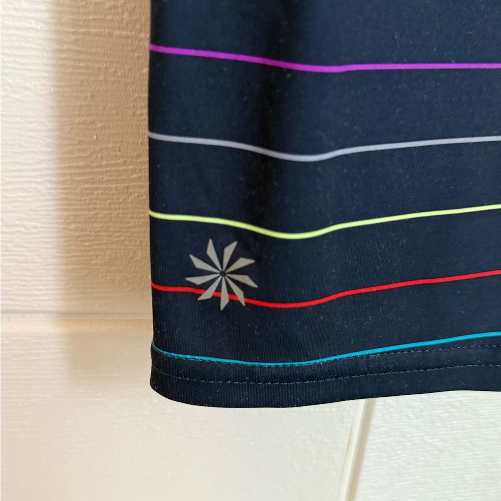 Athleta Tall Sonar Stripe Rainbow Cropped Leggings